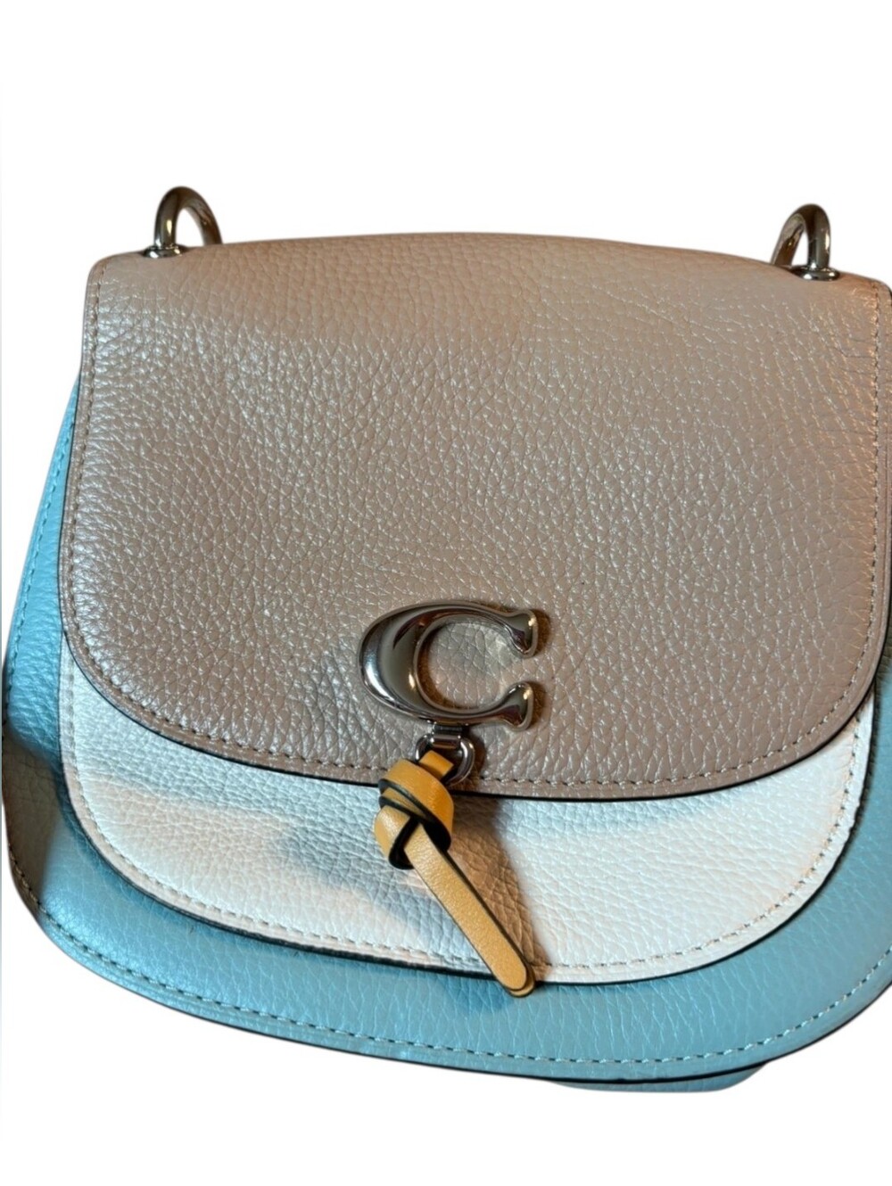 Coach Remi Saddle Bag in Colorblock (Style 1330) - 7.75x6.75x3in NEEDS STRAP
